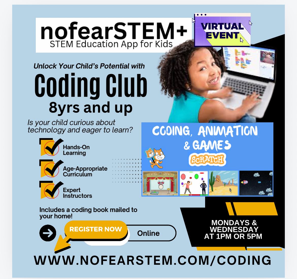 Coding Club for kids 8+ with CODING BOOK 4 Sessions