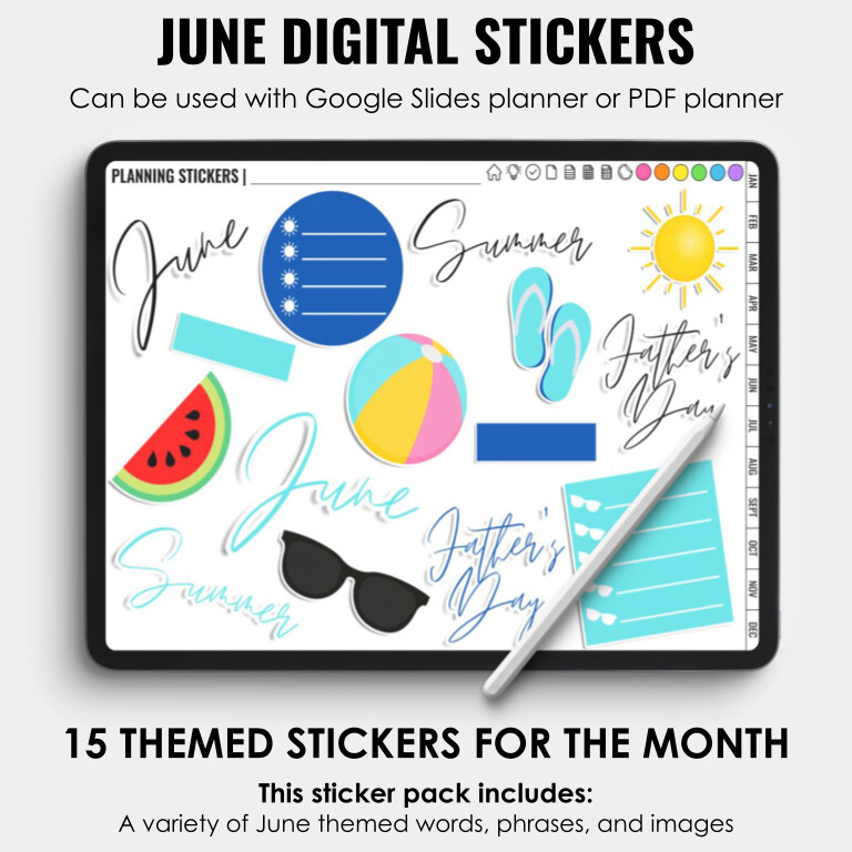 June Digital Stickers