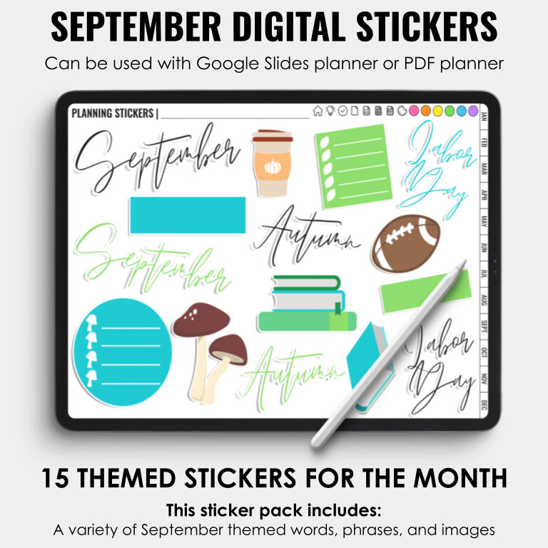 September Digital Stickers