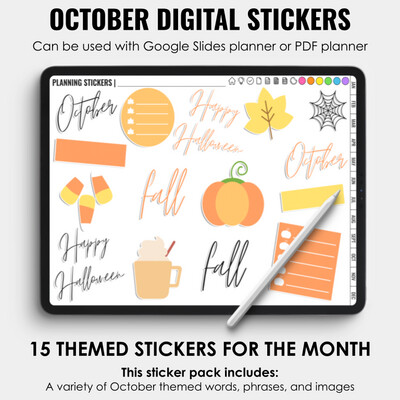 October Digital Stickers