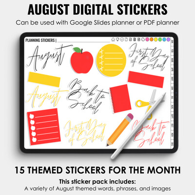 August Digital Stickers