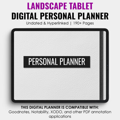 Digital Personal Planner | Tablet