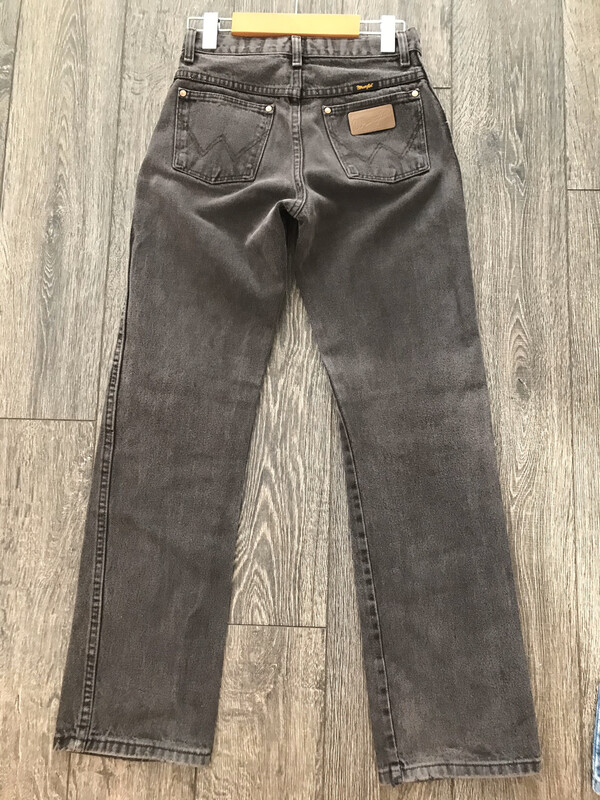Grey-Black Faded High Waisted Wrangler Jeans