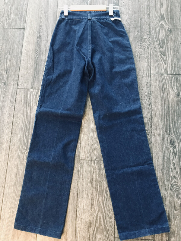 DARK WASH DISCO 70’s HIGH WAISTED JEANS
