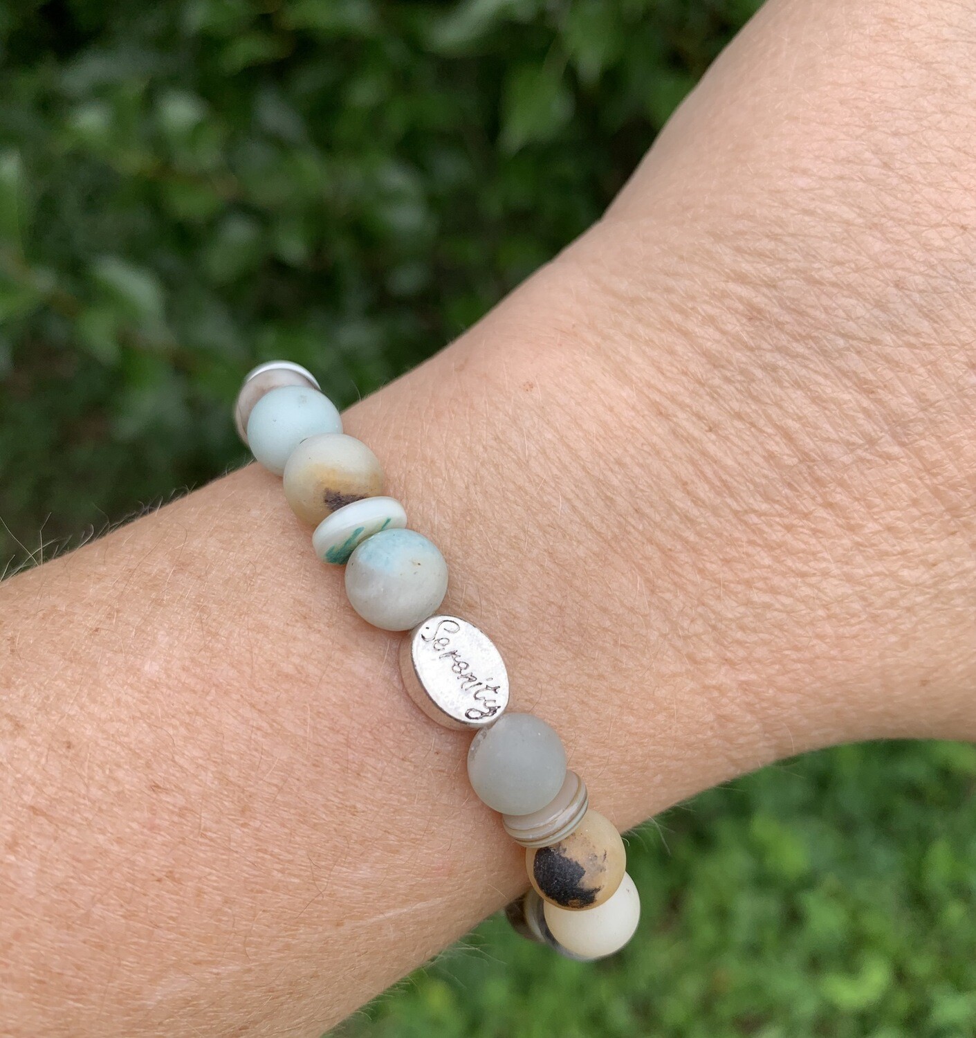 Serenity Matte Amazonite Stretchy 8mm Beaded Bracelet