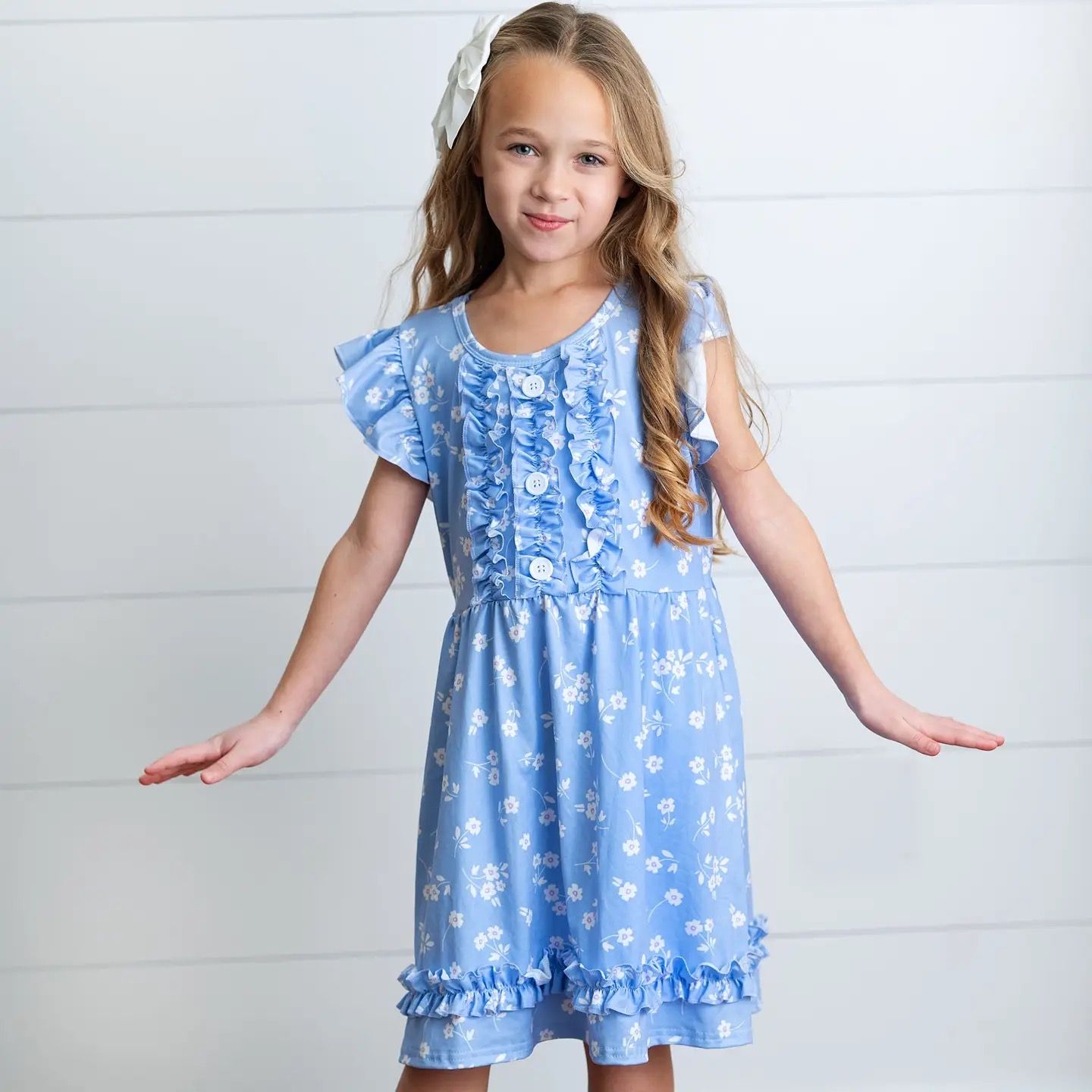 Ruffle Button Dress