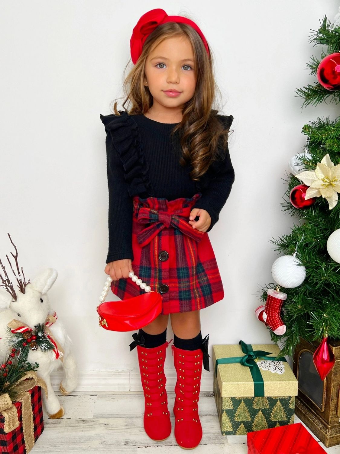 Plaid Skirt Set