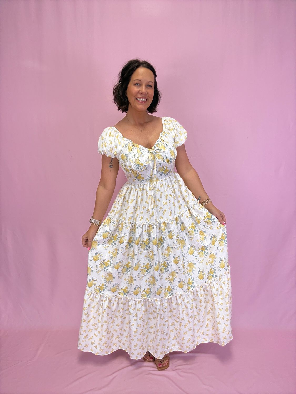 1081 Floral Path -Yellow