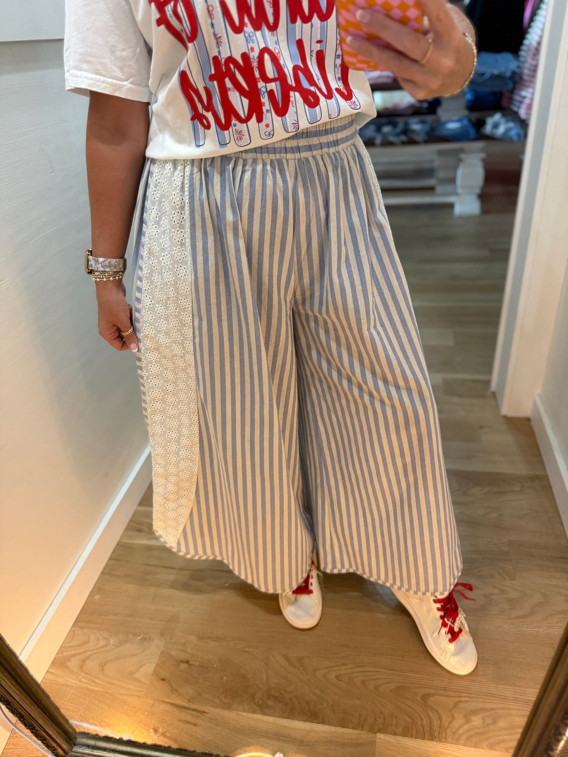1889 Eyelet Stripe Pants