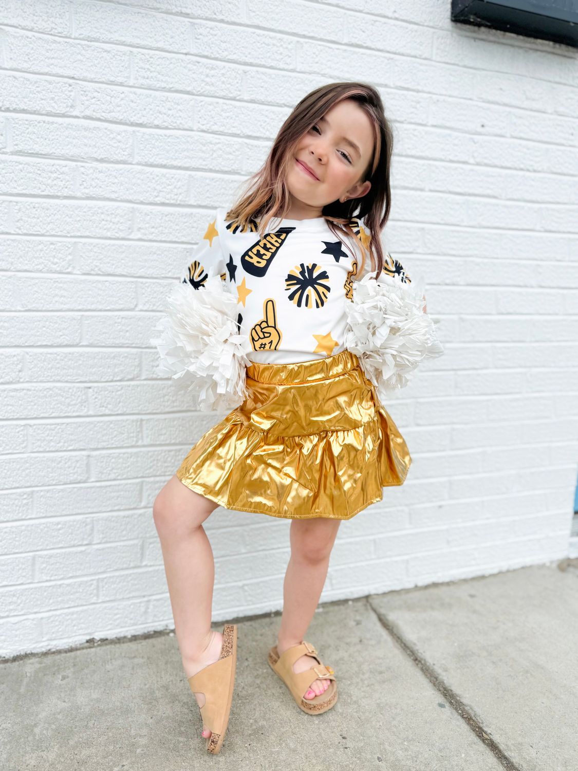 21731 Gold Skirt Set