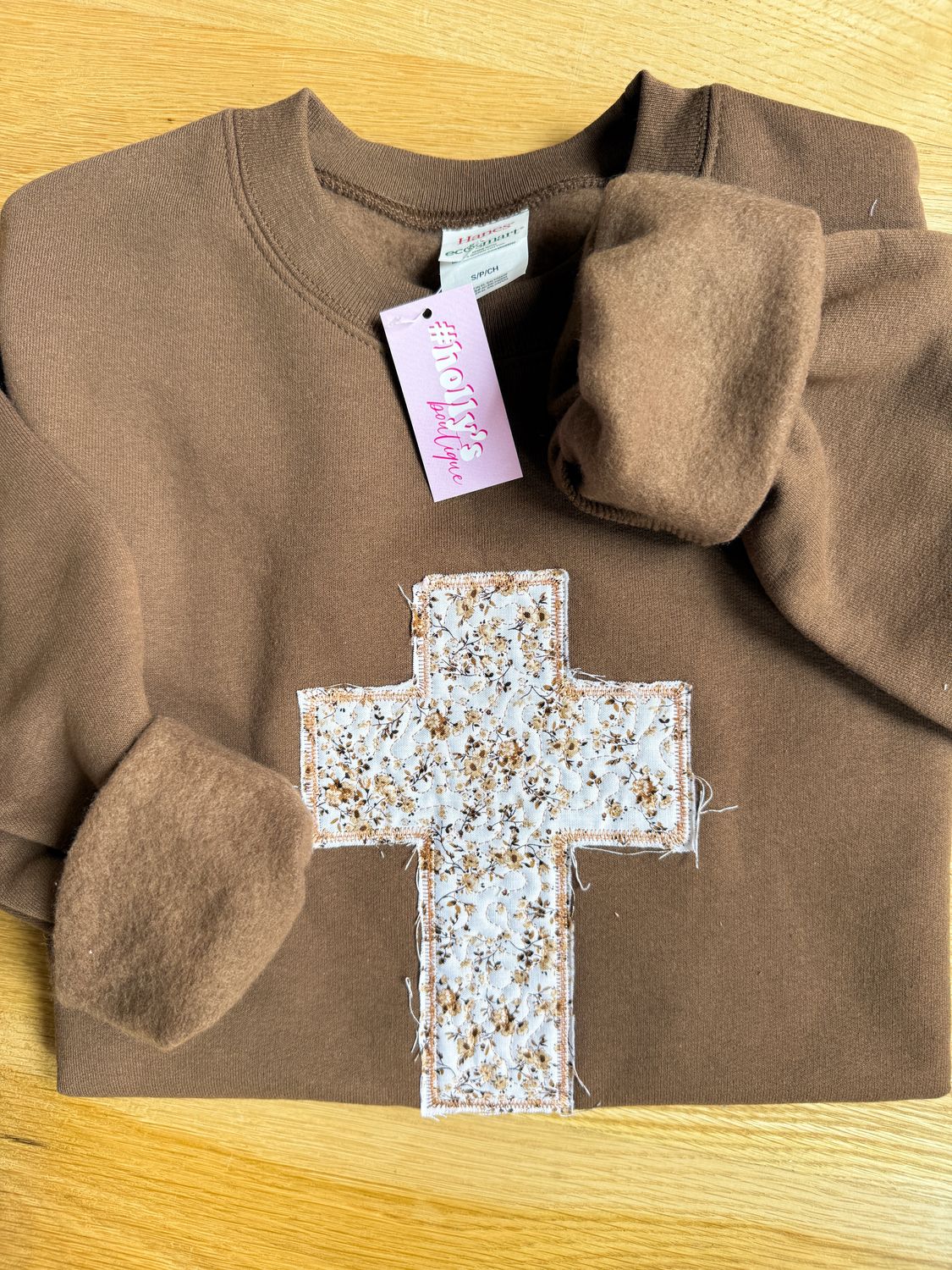 Embroidery Cross Crew