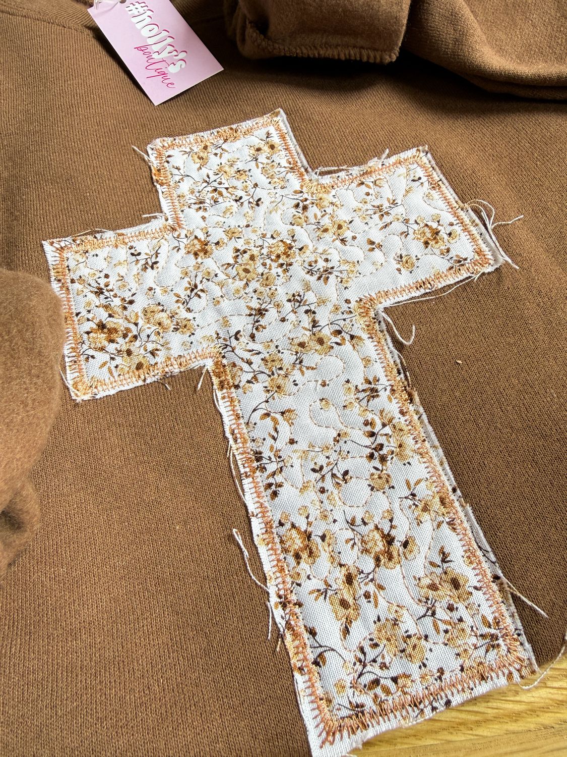 Embroidery Cross Crew