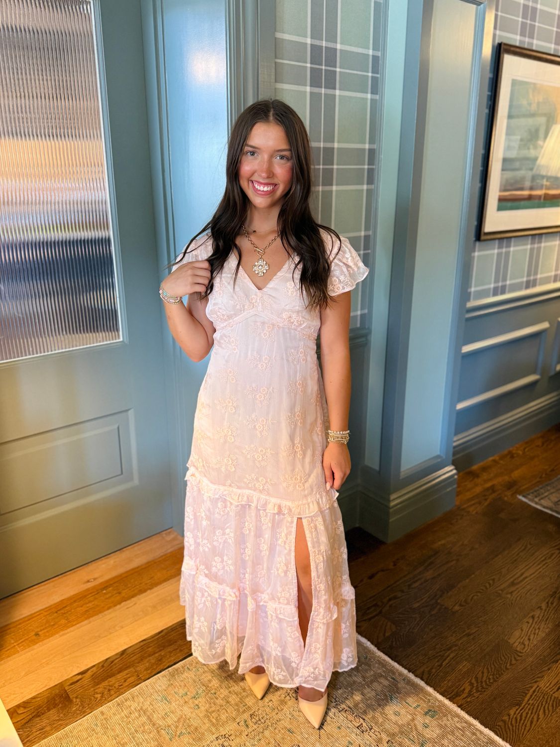 6817 Embroidered Maxi