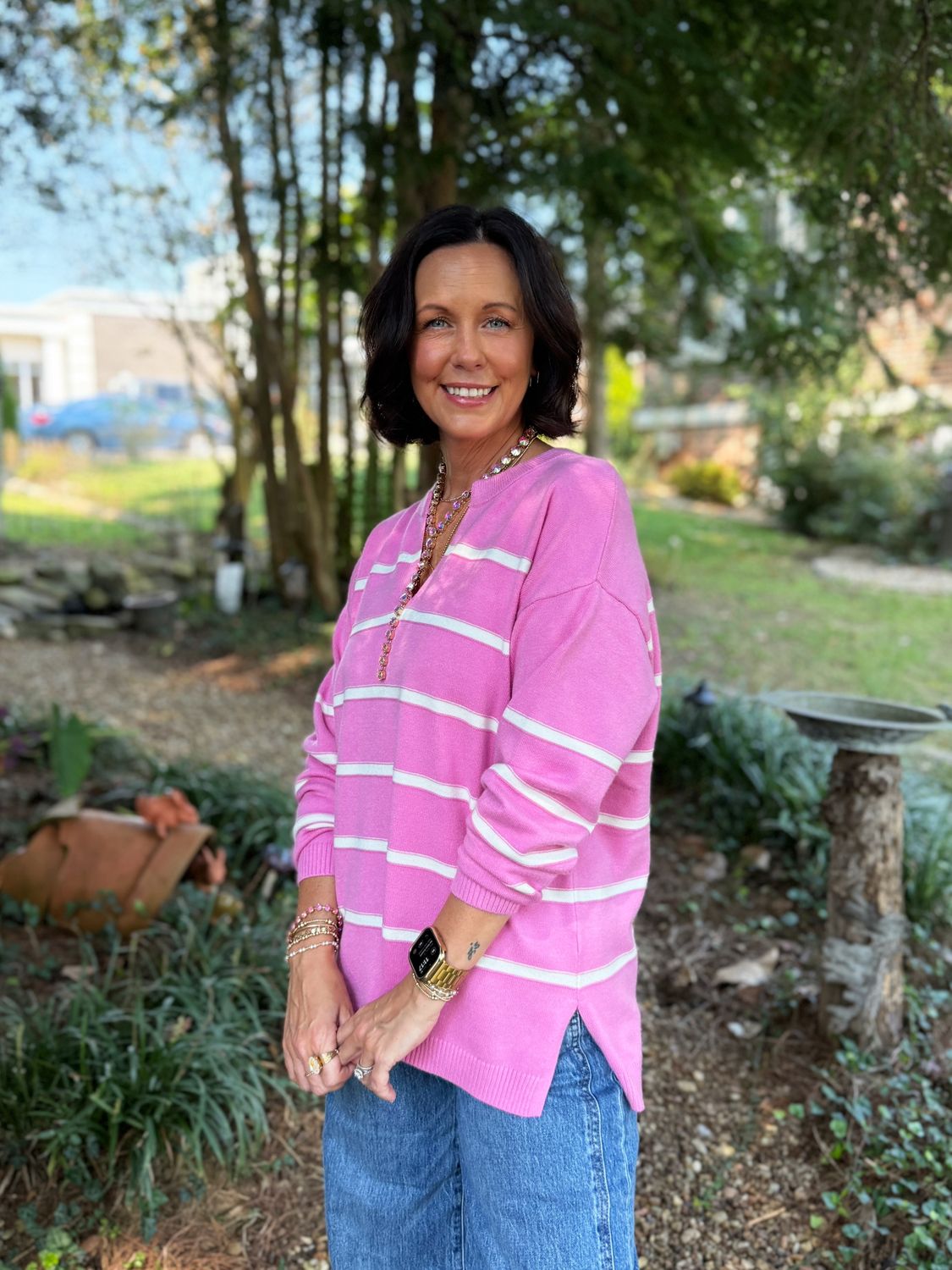 2745 Split Neck Top