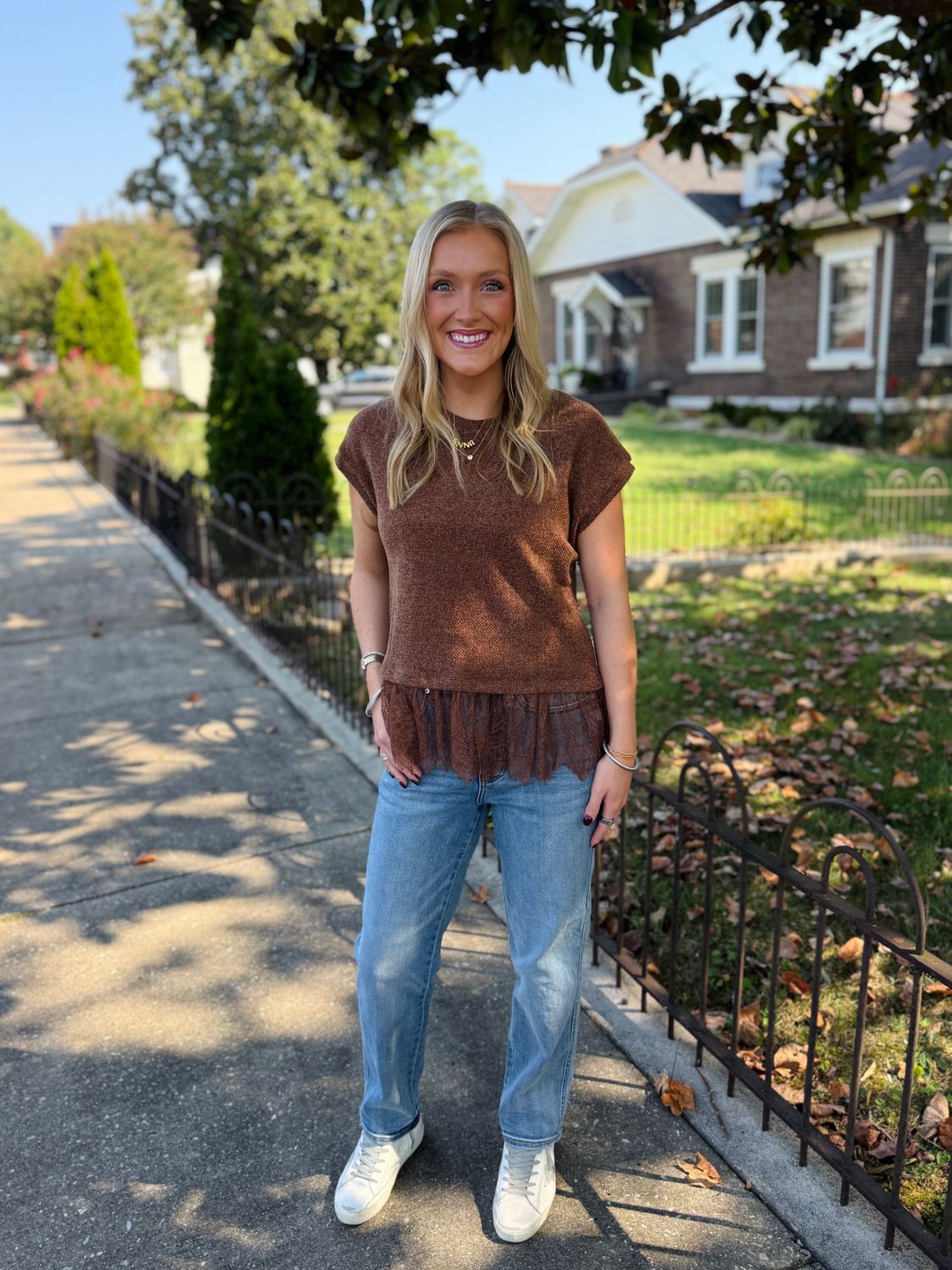 16478 Lace Trim Top