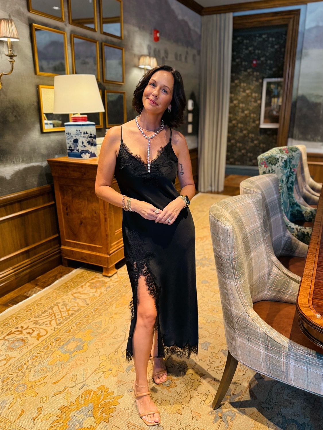 BH79 Satin Lace Dress