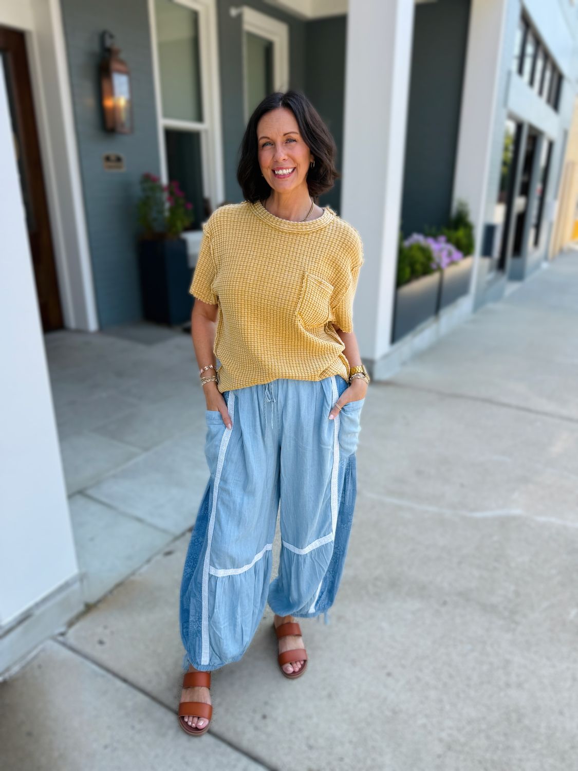 NED71965 Waffle Knit Top