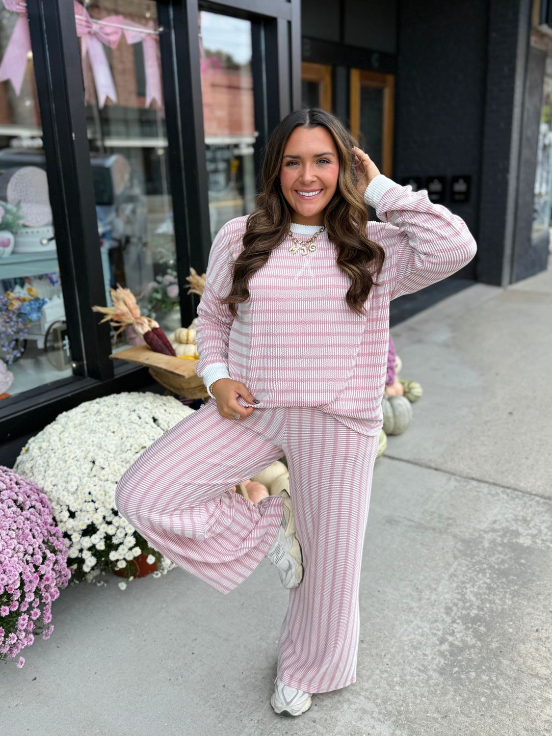 8660 Ribbed Striped Set