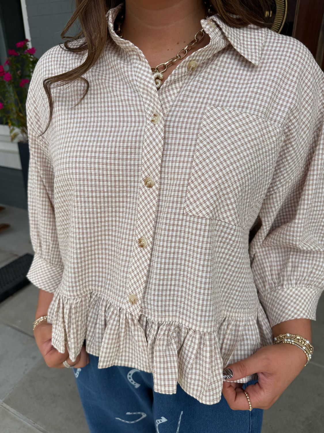 4366 Check Button Up