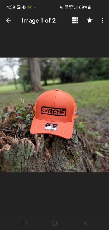 All orange dog hunter/black logo