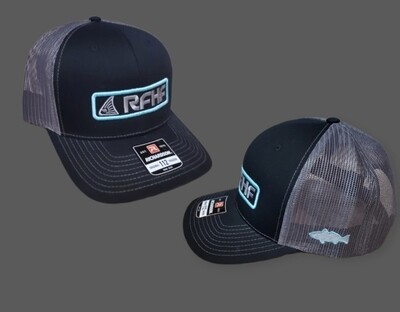 Black and grey with teal accent Snapback