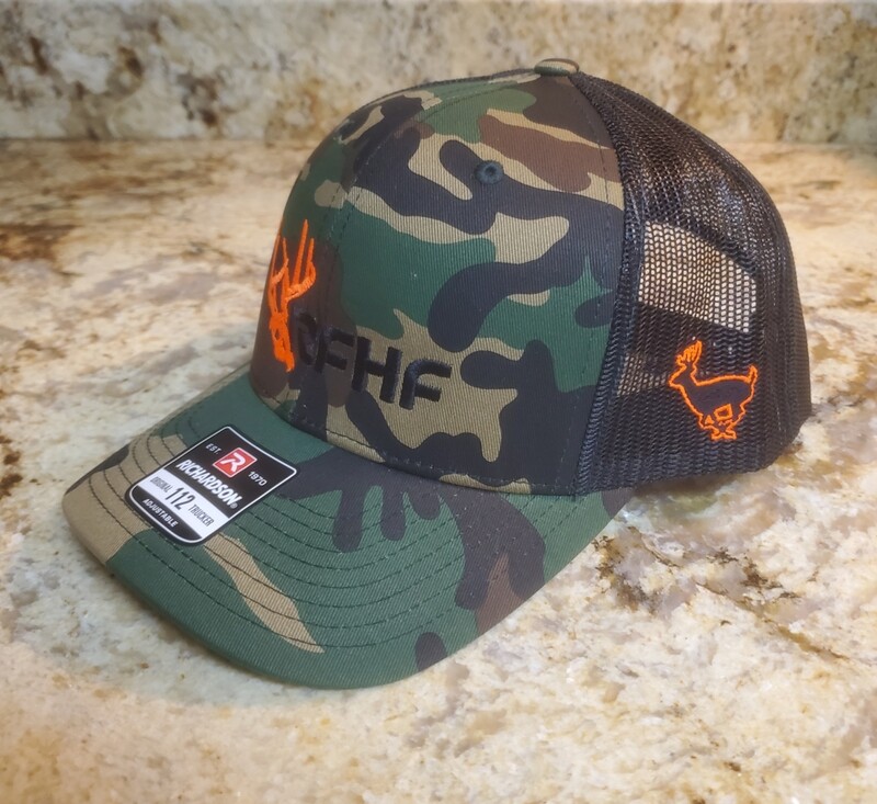 Old school camo orange skull