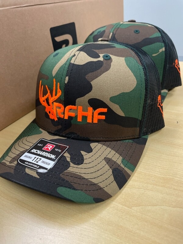 Old school camo/ orange skull
