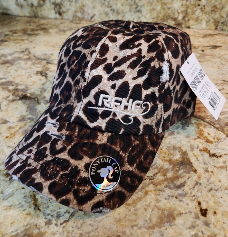 Leopard ponytail hat