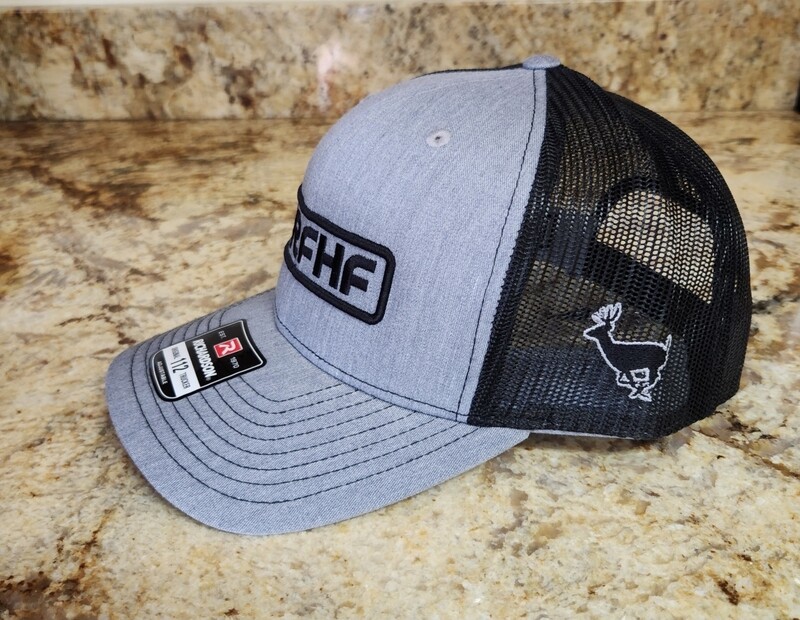Richardson 112 two logo snapback    ...heather grey with black back and black logo