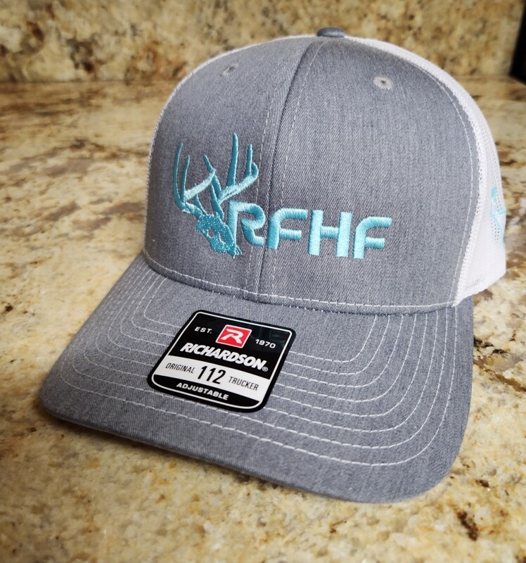 Heather Grey and Teal Snapback
