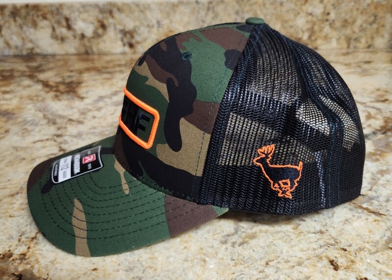 Old school camo/orange/ antler