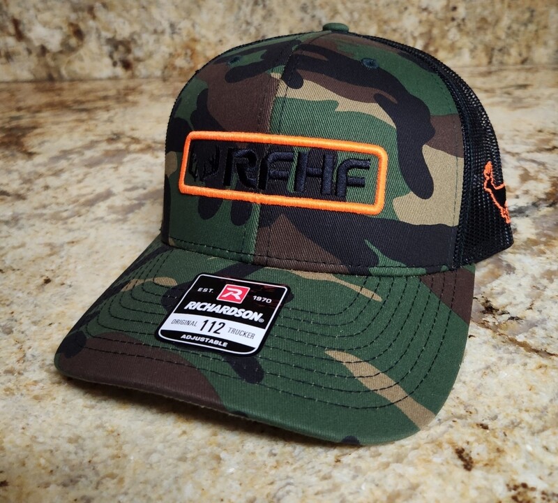 Old school camo/orange/ antler