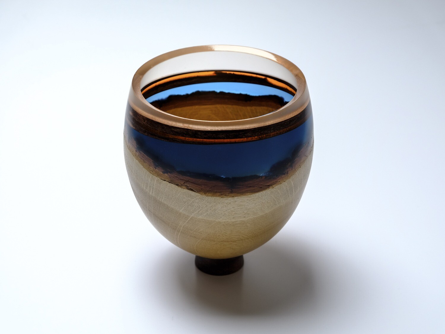 Natural edge oak &amp; resin