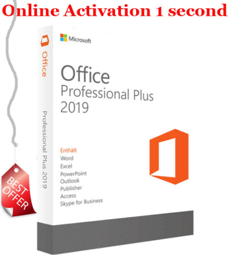 microsoft office 2019 professional plus license key 32/64 Bit