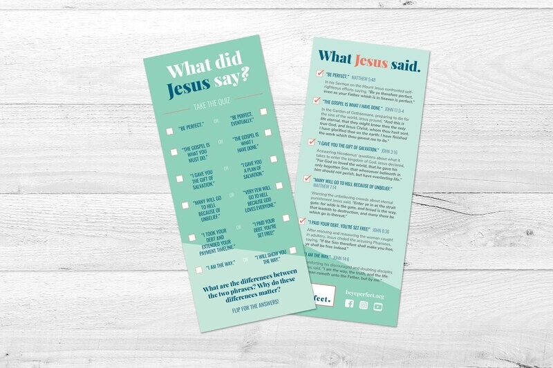 Tract: What Did Jesus Say? Tract: What Did Jesus Say?