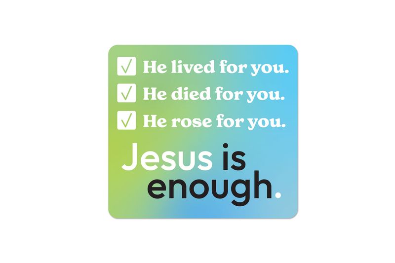 Jesus checked all the boxes waterproof sticker