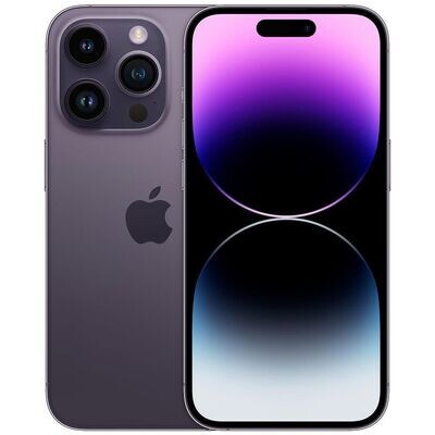 Apple iPhone 14 Pro Deep Purple 128GB Unlocked 100% Battery Apple Warranty.