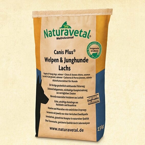 Naturavetal Canis Plus Welpen & Junghunde Lachs - größere Pellets Naturavetal Canis Plus Welpen & Junghunde Lachs - größere Pellets