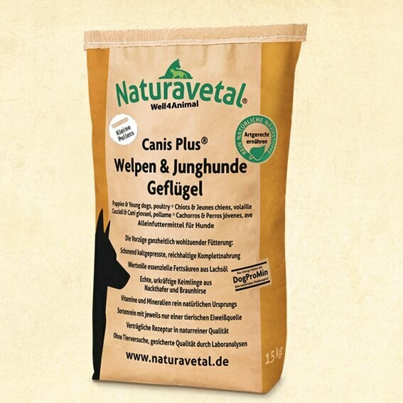 Naturavetal Canis Plus Welpen & Junghunde Geflügel - kleinere Pellets Naturavetal Canis Plus Welpen & Junghunde Geflügel - kleinere Pellets