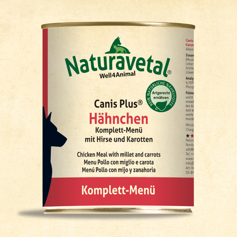Canis Plus Hähnchen Komplett-Menü 800 g Dose Canis Plus Hähnchen Komplett-Menü 800 g Dose