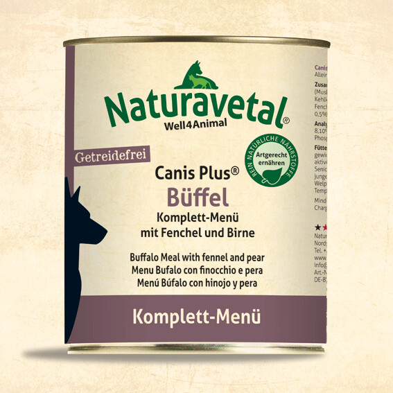 Canis Plus Büffel Komplett-Menü 800 g Dose Canis Plus Büffel Komplett-Menü 800 g Dose