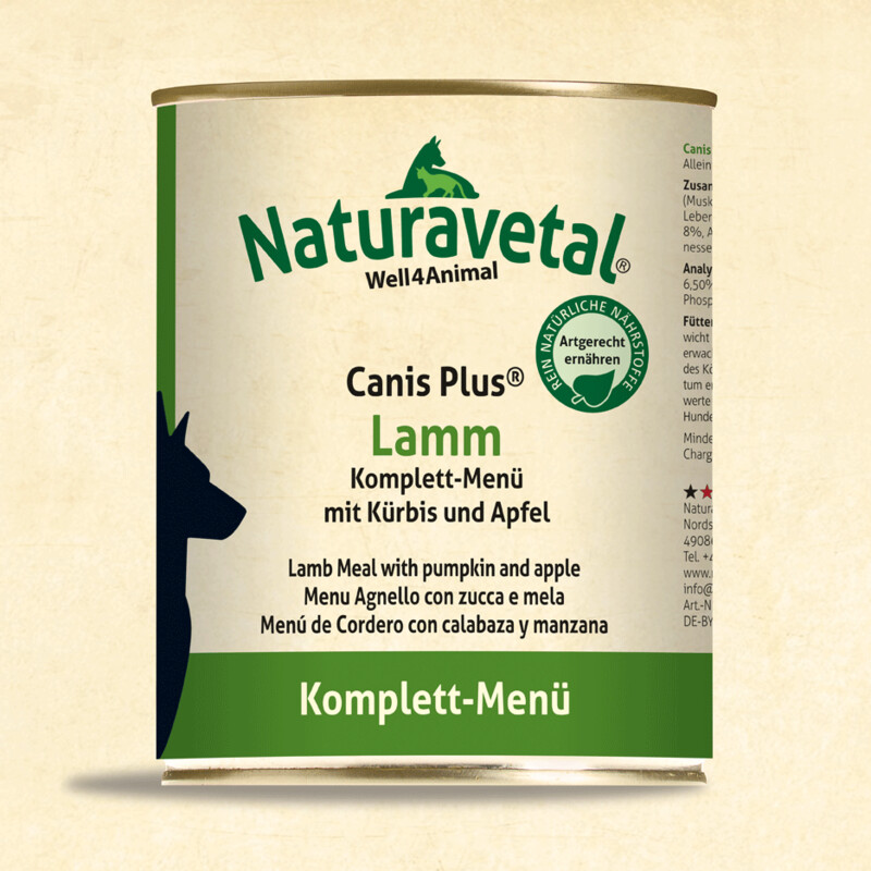 Canis Plus Lamm Komplett-Menü 800 g Dose Canis Plus Lamm Komplett-Menü 800 g Dose