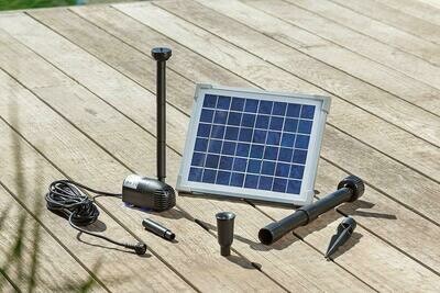 Solar Teichpumpe 5 Watt Solarmodul 470 l/h Förderleistung 0,9 m Förderhöhe Komplettset Gartenteich, 101012