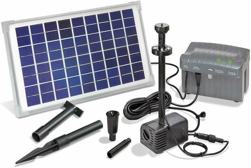 Esotec SHS Solar-Teichpumpensystem mit Akku, Solar Teichpumpenset Napoli LED 101774 Esotec SHS Solar-Teichpumpensystem mit Akku, Solar Teichpumpenset Napoli LED 101774