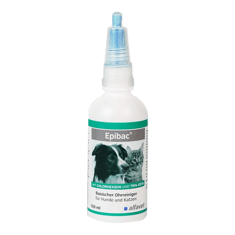 Epibac 100 ml basischer Ohrreiniger für Hunde / Katzen Epibac 100 ml basischer Ohrreiniger für Hunde / Katzen