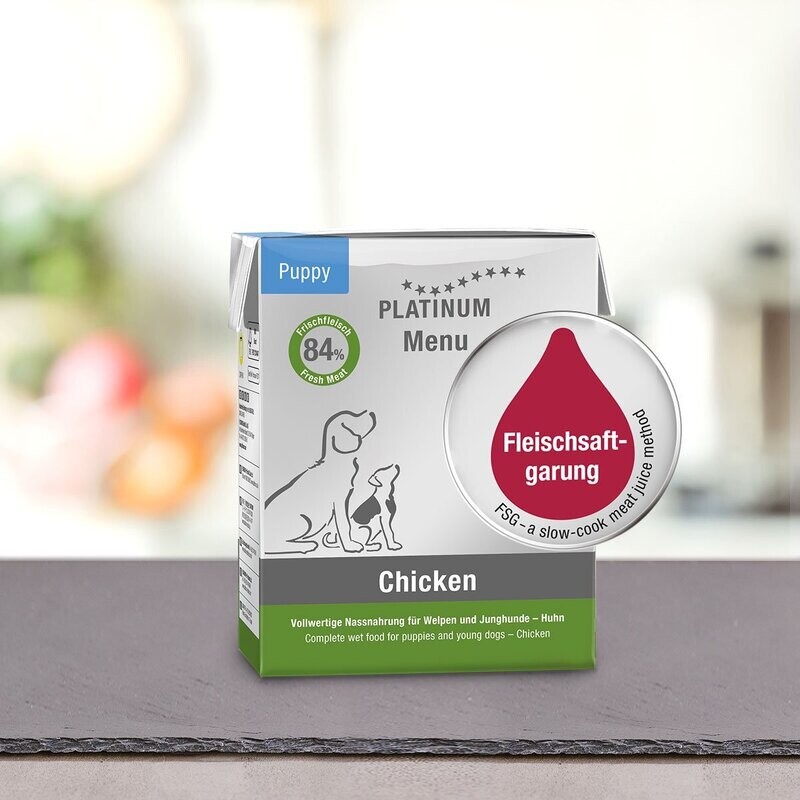 PLATINUM MENU Menu Puppy Chicken Huhn Nassnahrung 12 Pack 4,5 kg PLATINUM MENU Menu Puppy Chicken Huhn Nassnahrung 12 Pack 4,5 kg