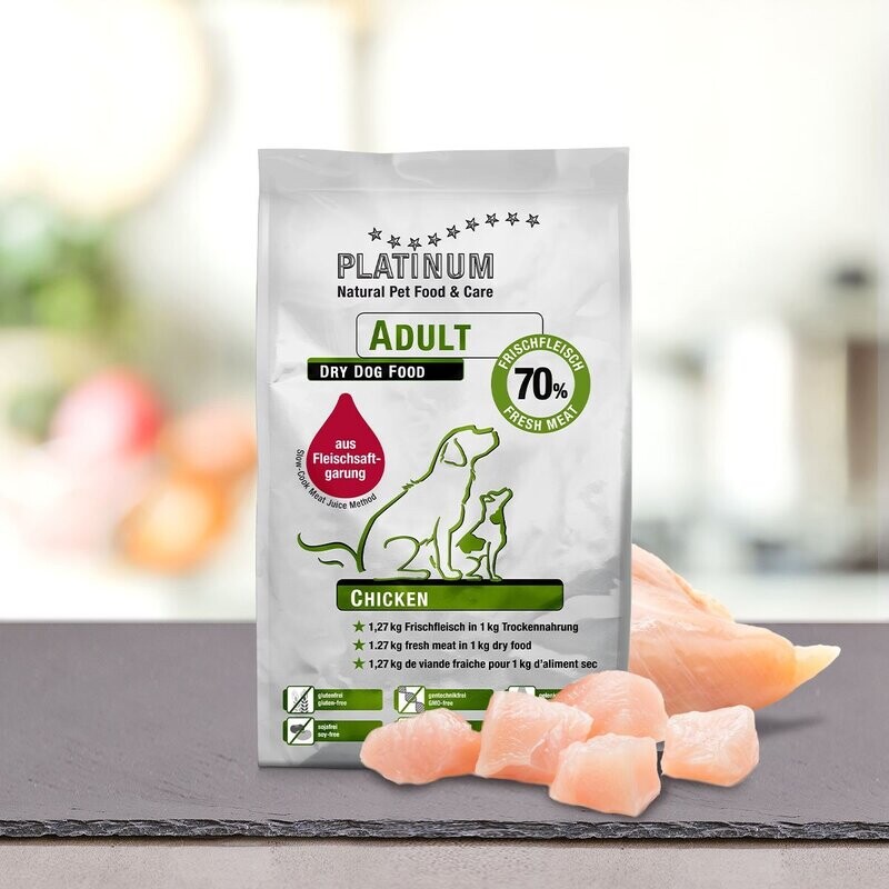 Platinum Hundefutter Adult Chicken Huhn 20 kg (4,25 EUR/kg) Platinum Hundefutter Adult Chicken Huhn 20 kg (4,25 EUR/kg)