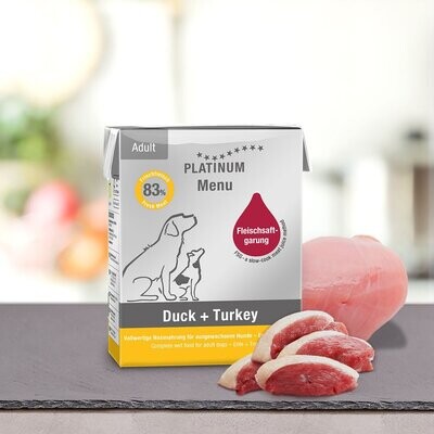 Platinum Nassfutter MENU Menu Adult Duck + Turkey 375 g (5,15 EUR/kg)