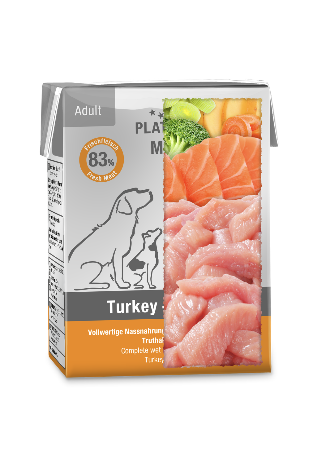Platinum Nassfutter MENU Turkey + Salmon 375 g (9,31 EUR/kg)