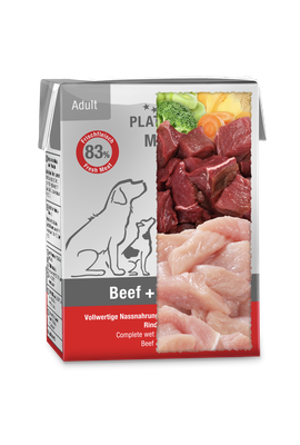 Platinum Nassfutter MENU Beef + Chicken Rind Huhn 375 g (9,31 EUR/kg)